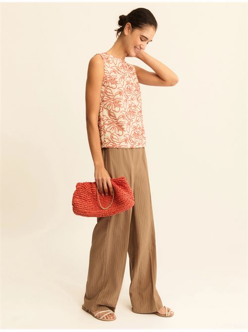 Top in cotone e lino ricamato EMME MARELLA | EMMVETRO192/001